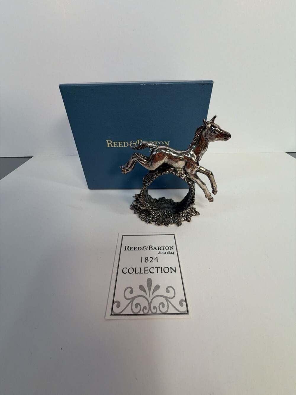 Reed & Barton 1824 Collection Yearling Horse Silverplate Napkin Ring